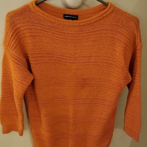 American Living Lightweight Knit "Rust Orange" Color Top in Size M - Picture 1 of 4